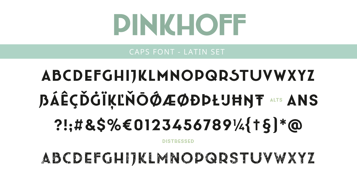 Пример шрифта Pinkhoff Caps #10